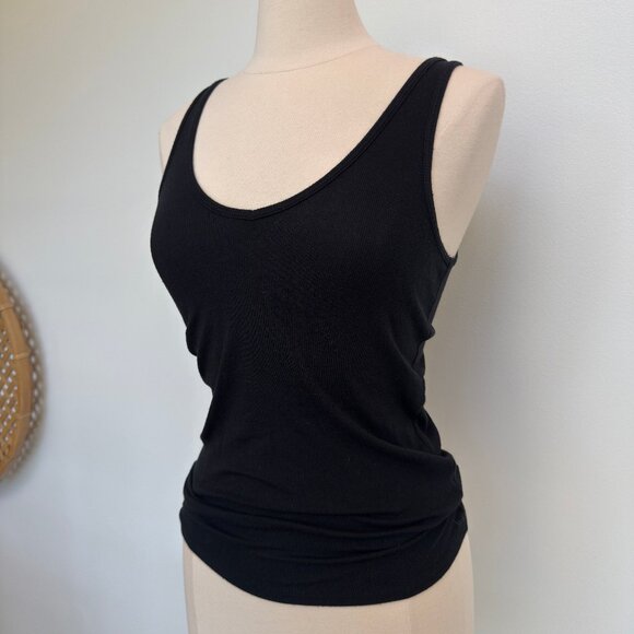 ATM Ribbed Black Tank - Picture 3 of 5